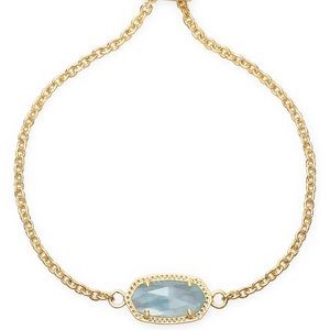 Kendra Scott Elaina Bracelet - gold and light blue